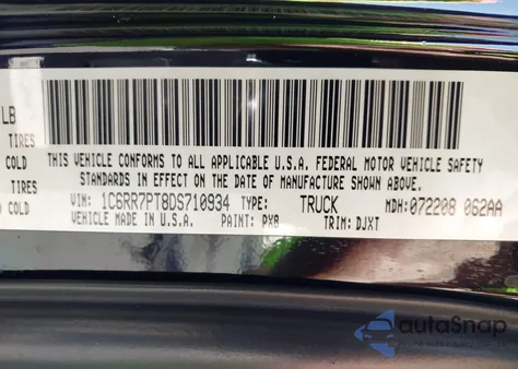 2013 Ram 1500 Laramie Longhorn Edition from USA, damaged, VIN 1C6RR7PT8DS710934